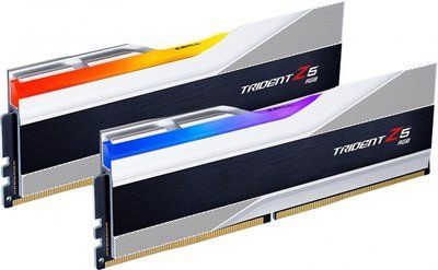 Пам'ять для настільних комп'ютерів G.Skill 32 GB (2x16GB) DDR5 5600 MHz Trident Z5 RGB Silver  10718 фото