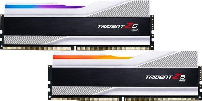 Пам'ять для настільних комп'ютерів G.Skill 32 GB (2x16GB) DDR5 5600 MHz Trident Z5 RGB Silver  10718 фото