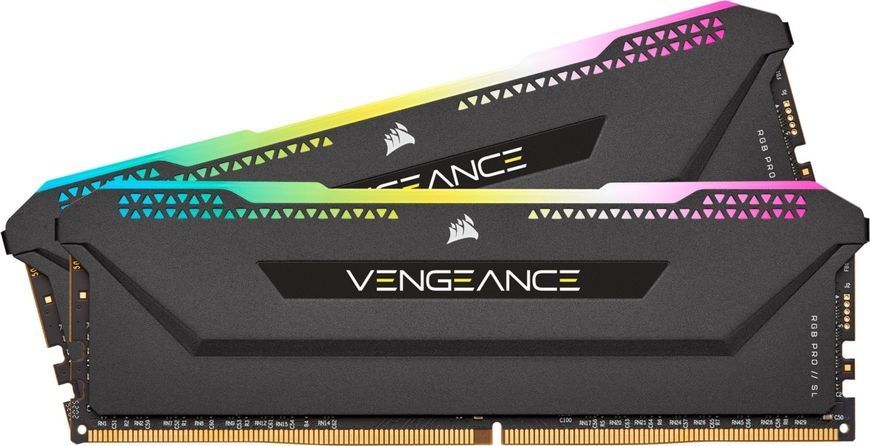 Пам'ять для настільних комп'ютерів Corsair 32 GB (2x16GB) DDR4 3200 MHz Vengeance RGB Pro SL 10772 фото