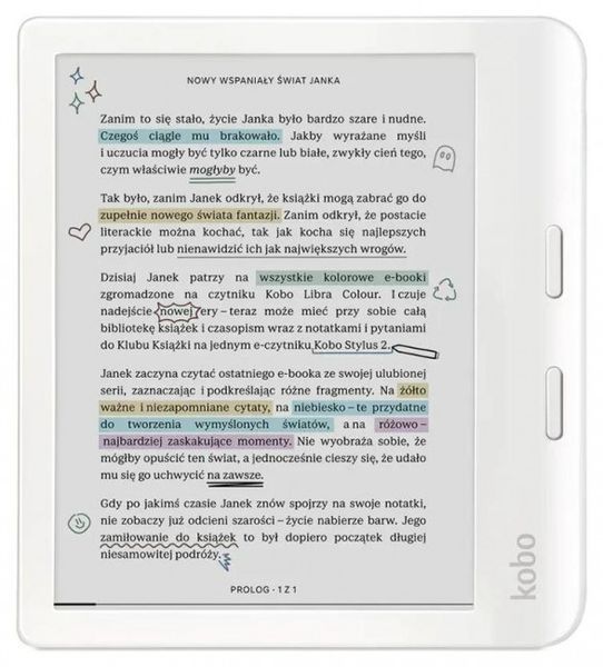 Електронна книга з підсвічуванням Kobo Libra Colour White 10836 фото