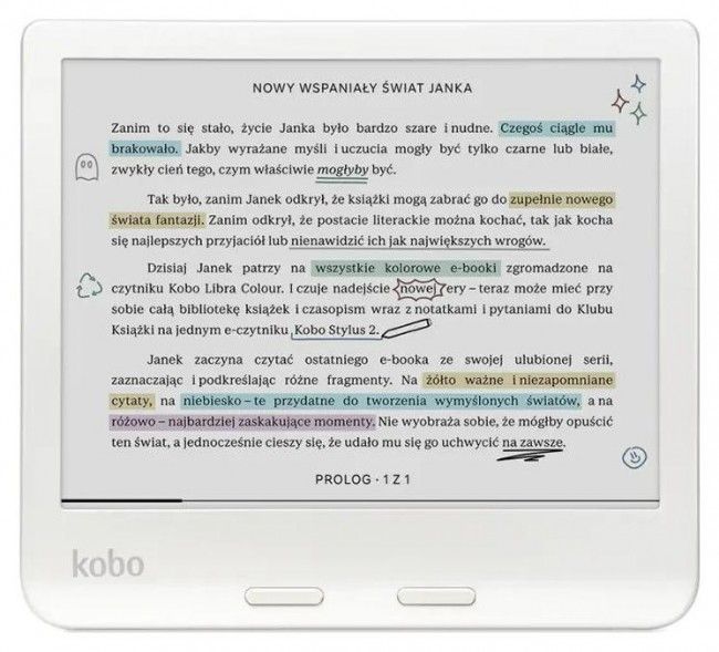 Електронна книга з підсвічуванням Kobo Libra Colour White 10836 фото