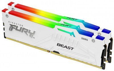 Пам'ять для настільних комп'ютерів Kingston FURY 32 GB (2x16GB) DDR5 6000 MHz Beast RGB EXPO White 10690 фото